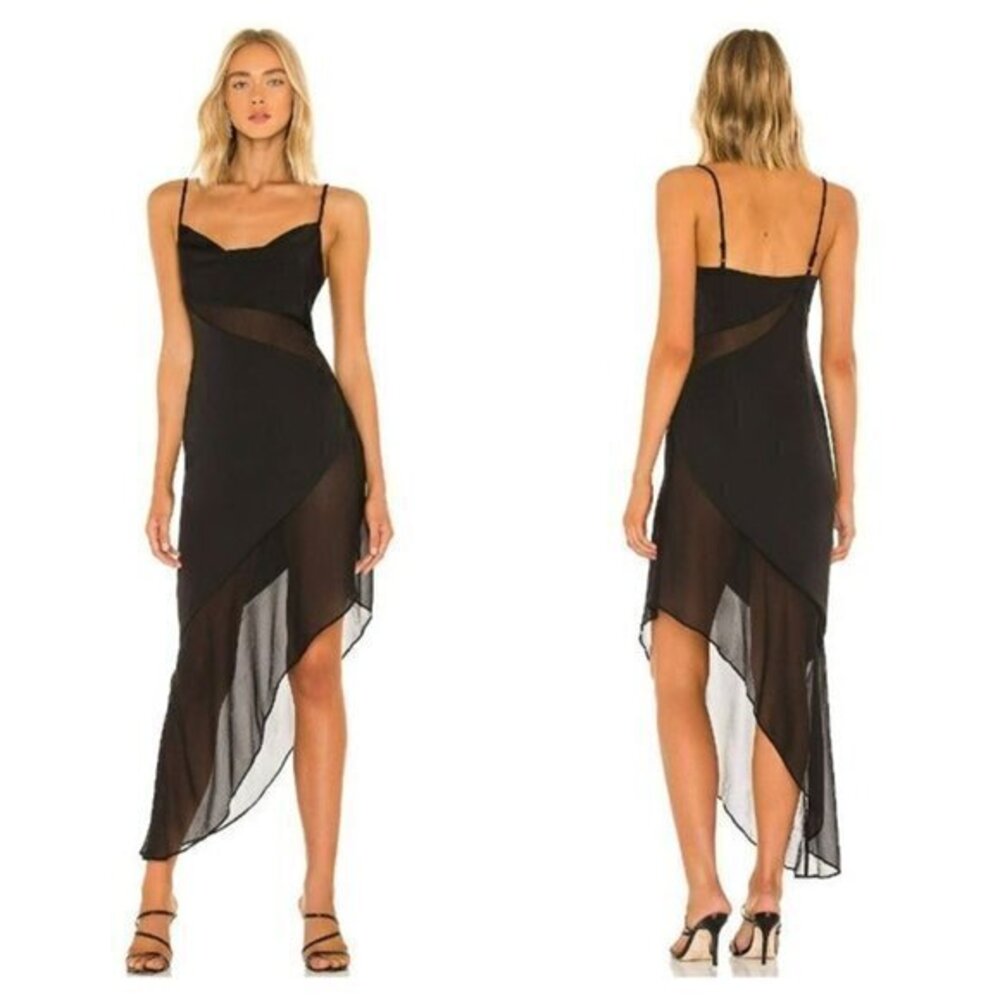 NBD Delfino Slip Dress - Black